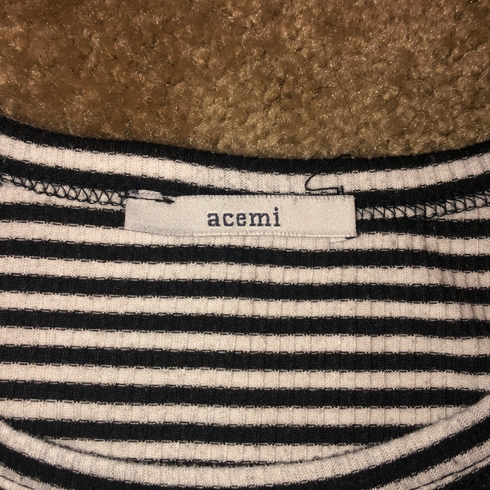 Striped Cold Shoulder Top - Picture 2 of 2